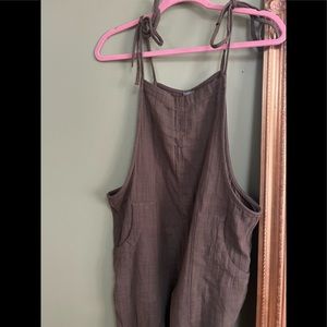 Military green fabric overalls, NEVER WORN